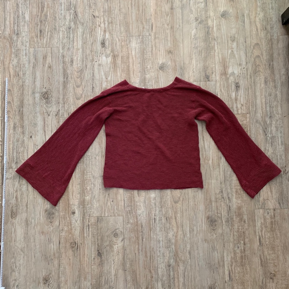 Free People ribbed crop sweater with bell sleeves - Picture 4 of 4